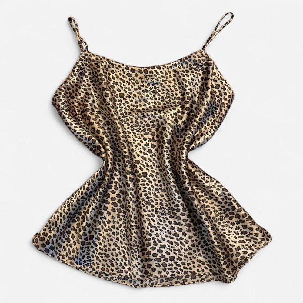Vintage natori leopard print cami